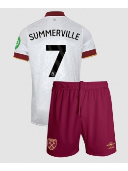 West Ham United Crysencio Summerville #7 Ausweichtrikot für Kinder 2024-25 Kurzarm (+ Kurze Hosen)